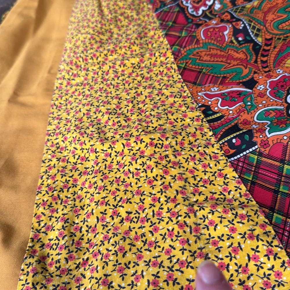 Vintage Carefree Fashions quilted patchwork‎ maxi full prairie style skirt Large